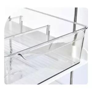 투명 슬라이딩 수납 선반 2단 3단 정리대 선반장