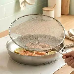 튀김덮개 HICKIES 프라이팬 올스텐 기름튐방지 커버 생선 고기구이 튀김 덮개 33cm