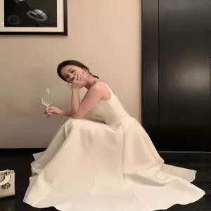 웨딩검정드레스 피로연드레스 촬영 블랙드레스 결혼식2부