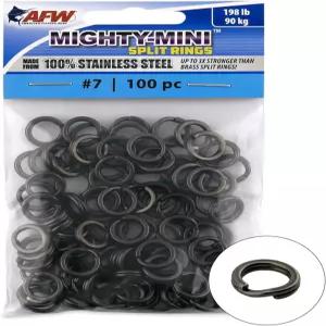 미국 낚싯줄 마이티 미니 스테인리스 스틸 스플릿 링 황동보다 3배 더 강력하고 어부와 아웃도어맨을 위한