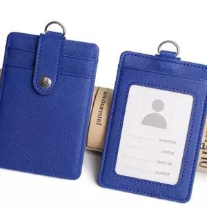 사원증 카드지갑 릴홀더 목걸이 케이스 블루