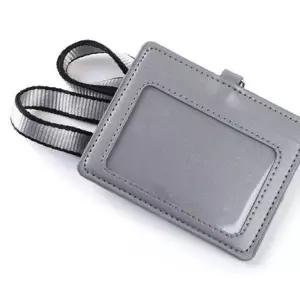 카드지갑 목걸이 가로형 그레이 카드홀더 명함 명찰