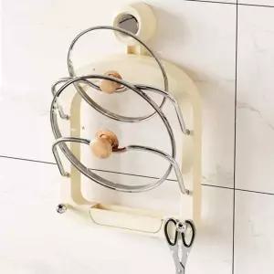 선반 주방 수납 선반 벽걸이 뚜껑 걸이 냄비뚜껑 거치 정리대