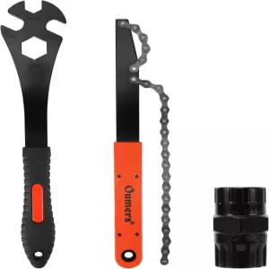 오머스 자전거 1 수리용 스프로킷 도구 제거 렌치 카세트 페달 프리휠 체인 리무버 채찍+페달 in 렌치+2