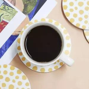 찻잔받침대 진열대 원형 세라믹 컵받침 코스터 점박이 세트 악세서리