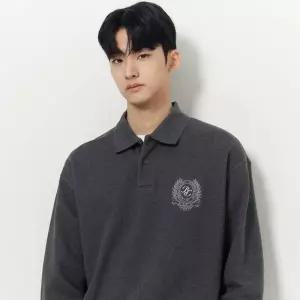 [백화점 정품] 빈폴 멘 칼라넥 스웨트 셔츠 - 애쉬 (BC5941C614)