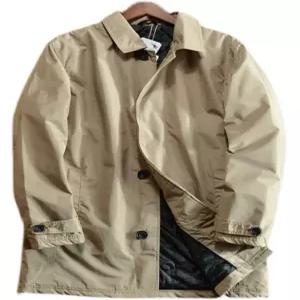 남성 누빔 스타일 정장 비즈니스 트랜치 코트 바람막이