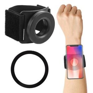 iPhone용 마그네틱 러닝 폰 홀더, 360 회전식 암밴드 휴대폰 iPhone 12 13 14 15 16 Pro Max Plus Mini와 호환되는 강력한 적응성 손목 캐리어