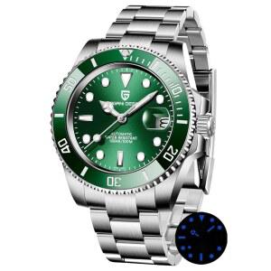 [미국배송] 파가니 디자인 남성용 시계 NH35/8215 무브먼트 오토매틱 워치 40MM 사파이어 글래스 316L 스테인리스 스틸 캘린더 다이버 방수 손목시계