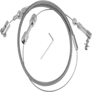 WOWYZL 24인치 스로틀 케이블 스테인리스 스틸 브레이드 커버 잠금 키트(알루미늄 피팅 및 페룰 포함) 조정