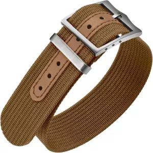 울크로 나일론 시계줄 20mm 22mm 교체용 싱글 패스 나토 스트랩 통기성 군용 남성용 소프트 엘라스틱