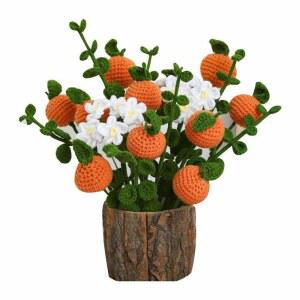 딸기 니트 크로셰 풀오버로 소한티 코바늘DIY 티셔츠 칼라 플라워 여성 오프숄더 스트링