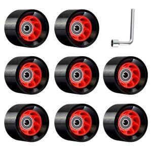 [미국배송] TOBWOLF 8 팩 58MM X 39MM 95A 롤러 더비 스피드 스케이팅용 실내 쿼드 스케이트 휠 아티스틱 잼 링크 및 리듬 스케이트 PU 내마모성 휠 더블 로우 액세서리
