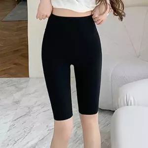 5부 레깅스 바이커쇼츠 하이웨스트 심리스밴딩 운동복 gkx8+1Djt