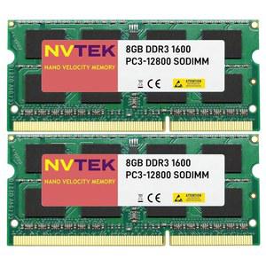 NVTEK 16GB (2X8GB) DDR3 1600MHZ PC3-12800 SODIMM 2Rx8 1.35V 204핀 비ECC 노트북 PC 메모리 키트