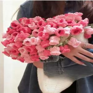 꽃다발블랭킷 꽃다발담요 뜨개질 은방울꽃 재료 뜨개꽃