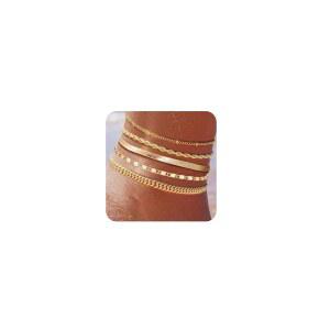 여성용 빅 발목용 플러스 사이즈 골드 발목 팔찌, 조절 가능한 14K 리얼 도금 쿠바 링크 체인 피가로 뱀 헤링본 엑스트라 라지 발찌 여름 비치 풋 주얼리 10-12인치