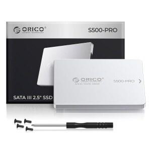 ORICO 128GB SATA SSD 2.5인치 내장 솔리드 스테이트 드라이브, 최대 450MB/s, 알루미늄 쉘이 장착된 3D NAND III SSD, 데스크탑 노트북 PS4 NAS DIY 외장 드라이브 - S500PRO