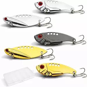 트라우트 월리 크레이피를 위한 지스리브크 5PCS/10PCS 낚시 미끼 메탈 VIB 하드 블레이드 스피너 스푼