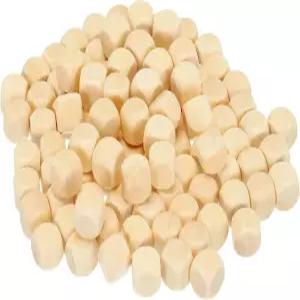 파티킬 12mm 나무 빈 주사위 120개 미완성 6면 큐브 둥근 모서리 사각 블록 DIY 공예 프로젝트용