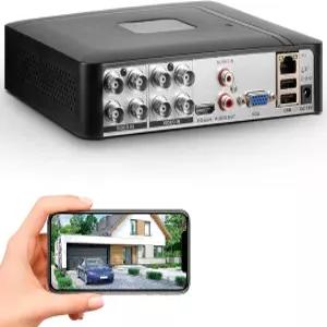 AI 사람/차량 감지 기능이 있는 Douevo 8CH CCTV DVR 레코더 카메라용 8채널 1080p 하이브리드 5in1 유선