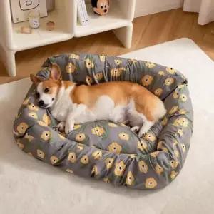 [반려] 요기네 애견 쿠션 오염방지 커버 분리 방석 덮개 세탁가능 M