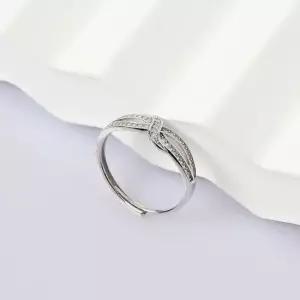 실버링 백금도금 큐빅반지 실버925 오픈반지 오픈링