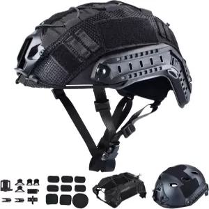 액션유니온 전술 에어소프트 페인트볼 패스트 헬멧 커버 PJ 타입 조절식 보호 NVG 마운트 멀티캠 군사