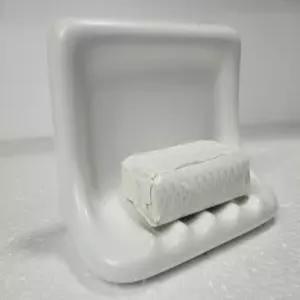 밝은 흰색 매트 세라믹 비누 접시 트레이 타일 달틸 색상 0790 미드 센추리 모던 레트로