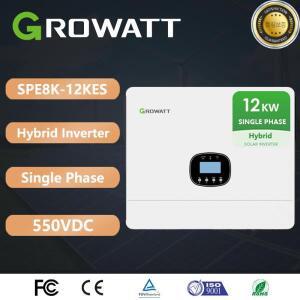 Growatt 하이브리드 인버터 SPE12000ES 단상 230VAC 48V 듀얼 MPPT 12KW 태양광 와이파이 포함 12000W