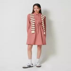 [LAP] 스트라이프배색 숄세트 긴팔 원피스 AQ3WO940