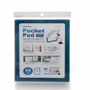 [문구] 부착식 게시판 포켓패드 A5 파란색 쇼케이스 포스터 보관용 패드