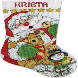 산타 카운트 크로스 스티치 스타킹 키트