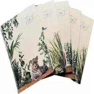 가장자리가 천공된 LEDESMA NAT 나선형 안감 메모장 8.7x11.5인치 나무 사용 없음 사탕수수 섬유 학교