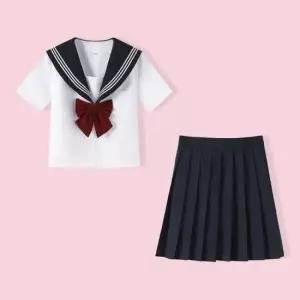 여자교복 반팔 세라복 세트(네이비)