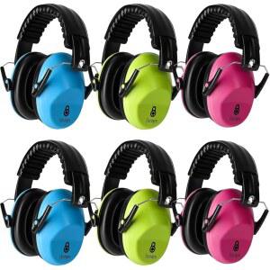 어린이용 플로리오그라 6팩 소음 제거 헤드폰 귀 보호 28dB SNR 소음감소 이어 머프 불꽃놀이/몬스터 트럭용 청력