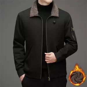 남친 캐주얼 겨울 카디건 점퍼 브이넥 기모 터틀넥 집업 솔리드 램스울 방한 BE3