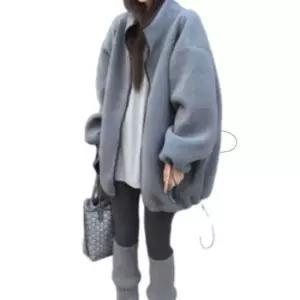 하이넥 바이브모션 양면 뽀글이 따뜻한 후리스 점퍼