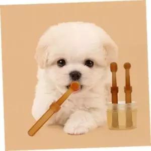 [반려] 반려동물용 강아지칫솔 휴대용 혀 청소도구 애완견 치아 관리용품