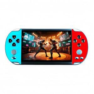 가정/우토어/여행에 적합한 쿠스캅 5.1인치 빈티지 비디오 게임 콘솔 노스탤지어 휴대용 핸드헬드 이디바이스 MP3 MP4 전자 장난감 생일 (블루레드)