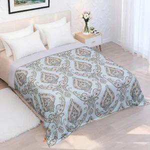 뜨거운 잠자는 사람들을 위한 마그레이스 쿨링 컴포트 다마스크 패턴 블랭킷 퀸 사이즈 90 x90 양면 쿨