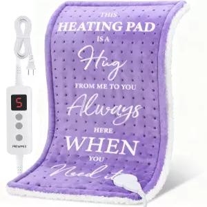 생리통을 위한 보라색 온열 패드 목 어깨 휴대용 전기 선물 디어 재미있는 유용한 셀프 케어 독특한