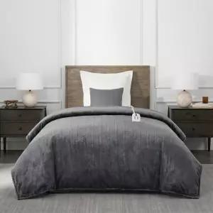 브룩스톤 전기 온열 컴포트 플러시 헤링본 블랭킷 10가지 열 설정 포함 - 조절 가능한 타이머 건조기 안전