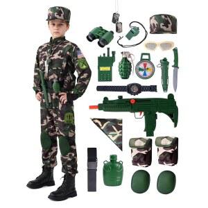 남자아이들을 위한 으스스한 크리에이션 군복 할로윈 코스프레를 카모 특수부대 의상