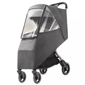 유모차 레인 커버 유니버설 액세서리 대부분의 유모차를 위한 통기성 구멍이 있는 날씨 방풍 방한
