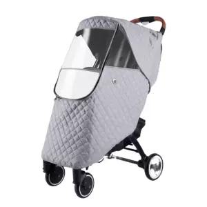 겨울 유모차 레인 커버 따뜻한 날씨 보호 범용 액세서리 비 눈 먼지 태양으로부터