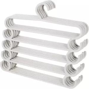 밀리스텐 5개 멀티 레이어 팬츠 행거 공간 절약 옷장 정리함 가정용 보관용 카키 다기능 의류