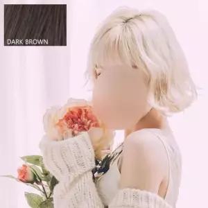 여성 데일리 단발머리 가발-다크브라운 포니테일 예쁜가발
