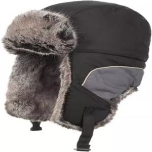 트래퍼 모자 겨울 방풍 따뜻한 인조 모피 우산 모자와 이어플랩으로 야외 사냥 스키 추운 날씨에