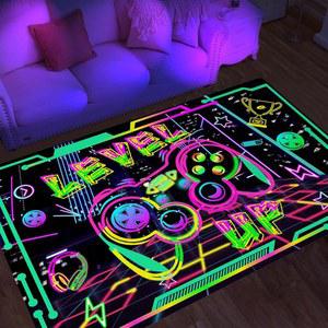소년용 게임 구역 러그 쿨 게이머 십대용 대형 비디오 카펫 침실 콘솔 장식 바닥 매트 놀이방 60인치 x 39인치